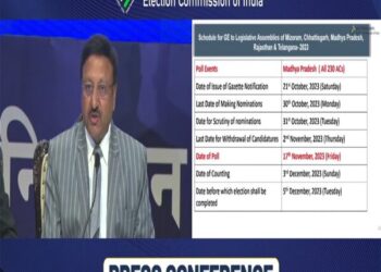 Chief Election Commissioner Rajiv Kumar announces assembly elections