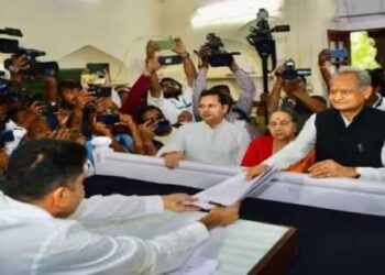 voting nomination completed CM Gehlot filed nomination rebel also in the fray