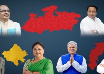 Four state vote counting postal ballot trend fierce battle MP Rajasthan