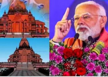 PM Modi laid the foundation stone of Kalki Dham temple