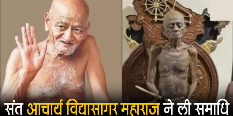 संत आचार्य विद्यासागर महाराज ने ली समाधि