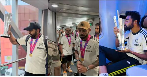 ICC T20 World Cup Champions Indian cricket team reached home to warm welcome