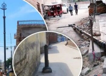 First the road caved in Ramnagari now decorative lights stolen