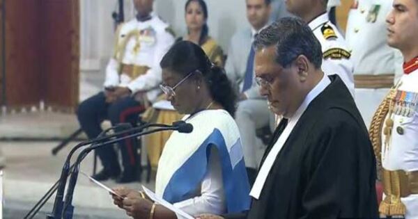 51 CJI Justice Sanjiv Khanna President Draupadi Murmu administered the oath