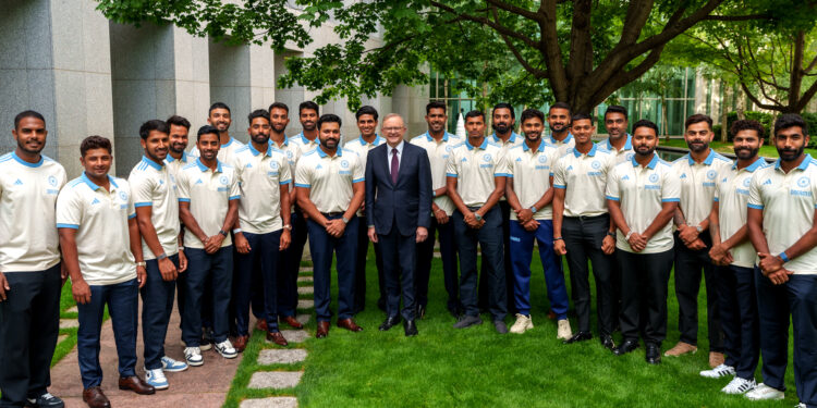 Indian cricket team की मेजबानी कैनबरा के संसद भवन में ऑस्ट्रेलिया के प्रधान मंत्री, एंथोनी अल्बानीज़ सांसद द्वारा की गई