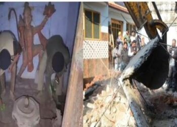 God found in a locked house broken balcony of the house near the temple