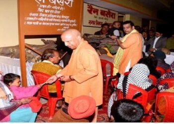Gorakhpur CM Yogi Adityanath night shelters Ravi Kishan