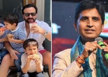 Country famous poet and Ram Katha Marmagya Kumar Vishwas Saif Ali Khan Kareena Kapoor Taimur Ali Khan