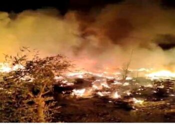 A massive fire in Lucknow Ashoknagar area turned 250 huts into ashes