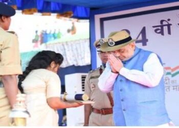 Amit Shah at CRPF Day Parade in Neemuch Madhya Pradesh