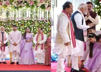Prime Minister Modi gave his blessings to the newlywed couple Govind Bhardwaj and Shambhavi