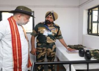 Union Minister Amit Shah on the second day of his Jammu and Kashmir visit to Poonch region