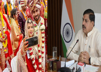 Mohan Yadav congratulated the bride and groom at the grand mass marriage ceremony organized in Pandhana development block