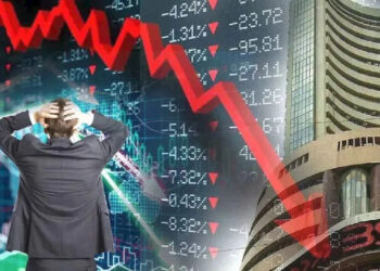 शेयर बाजार में भारी गिरावट: सेंसेक्स 450 अंक टूटा, निफ्टी में 120 अंक की फिसलन; IT और रियल्टी सेक्टर में ज्यादा गिरावट