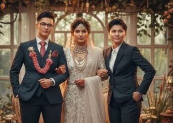 Strange and amazing wedding Three friends from Nawada ran away to Surat two got married to each other the third one became brother in law