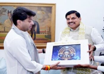 Union Minister Jyotiraditya Scindia met Chief Minister Dr Mohan Yadav