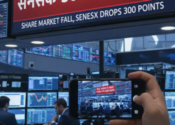 Share Market News : शेयर बाजार में गिरावट, सेंसेक्स 300 अंक लुढ़का, निफ्टी 25,100 के नीचे