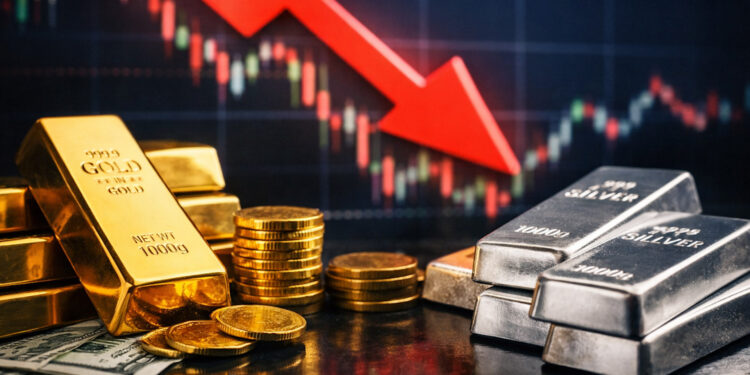 Gold Silver Price Drop: अंतरराष्ट्रीय दबाव से टूटा सर्राफा बाजार, सोना-चांदी में ऐतिहासिक गिरावट