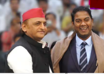 Akhilesh Yadav meets Baba Saheb great grandson Rajratna Ambedkar