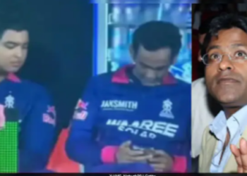 #Rajasthan Royals Manager mobile phone in the dugout
