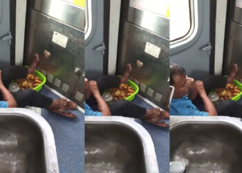ट्रेन में बिक रहे समोसे को लेकर वायरल VIDEO से मचा बवाल, ट्रे पर पैर रखे बैठा दिखा विक्रेता