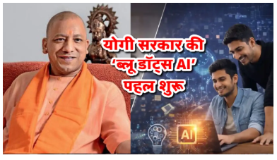 CM Yogi Adityanath Vision A Digital Leap for the Employment Revolution in UP Blue Dots AI
