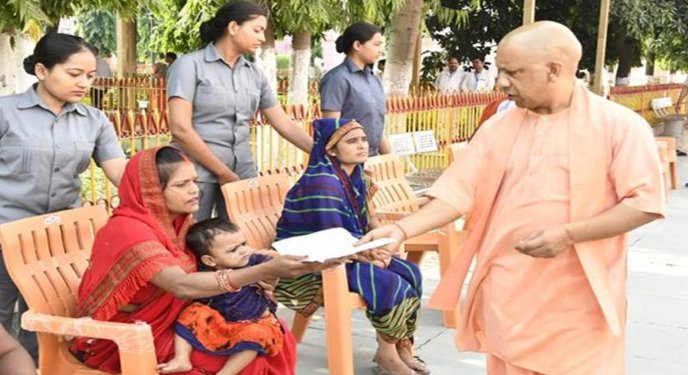 Chief Minister Yogi Adityanath at the Janata Darshan