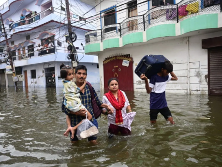 Torrential rain disrupts normal life