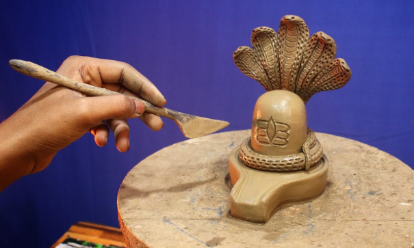 Shivling using soil