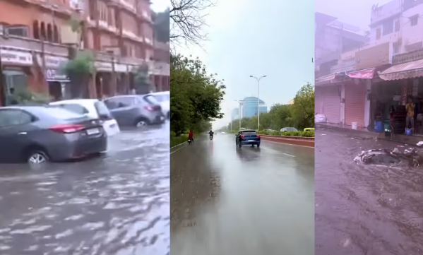 Rampaging rains in Rajasthan Alert issued for 25 districts water enters school