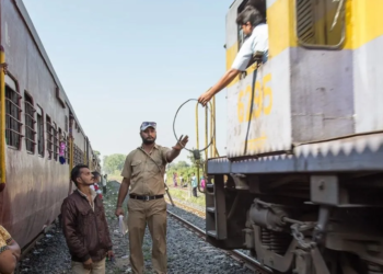 metal ring given to the train driver