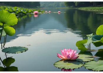 Lotus cultivation in Wular Lake