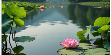 Lotus cultivation in Wular Lake