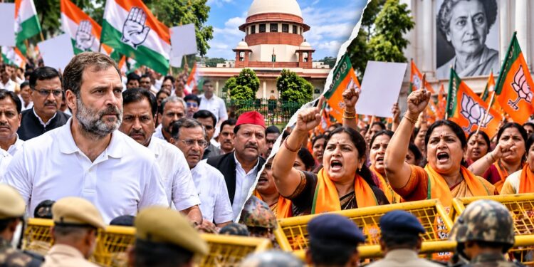 Rahul Gandhi: राहुल गांधी सुप्रीम कोर्ट की ओर, इंदिरा भवन पर BJP का प्रदर्शन; क्या INDIA ब्लॉक को घेरने की रणनीति?