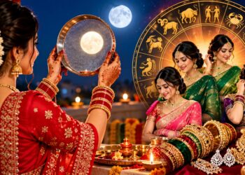 Karwa Chauth 2026: राशि के अनुसार करें सोलह श्रृंगार, जानें किस राशि की महिलाओं के लिए लाल, हरा, पीला या गुलाबी रंग है खास