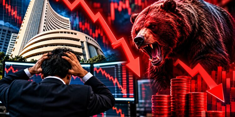 Stock Market Crash: शेयर बाजार में भारी गिरावट, सेंसेक्स 460 अंक टूटा; एक घंटे में निवेशकों के ₹10 लाख करोड़ डूबे