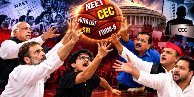 बास्केटबॉल की तरह हो गई सियासत! NEET से CEC तक हर मुद्दे की गेंद लपककर स्कोर करना चाहते हैं विपक्षी दल,