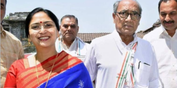 Amrita Rai who is undertaking a padyatra from Ujjain to Ayodhya alongside Digvijaya Singh