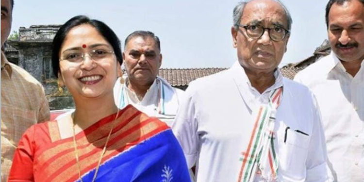Amrita Rai who is undertaking a padyatra from Ujjain to Ayodhya alongside Digvijaya Singh