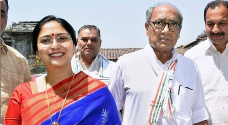 Amrita Rai who is undertaking a padyatra from Ujjain to Ayodhya alongside Digvijaya Singh