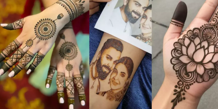 Adorn your hands with peacock sieve and karwa themed henna designs for Karwa Chauth check out these 7 beautiful patterns