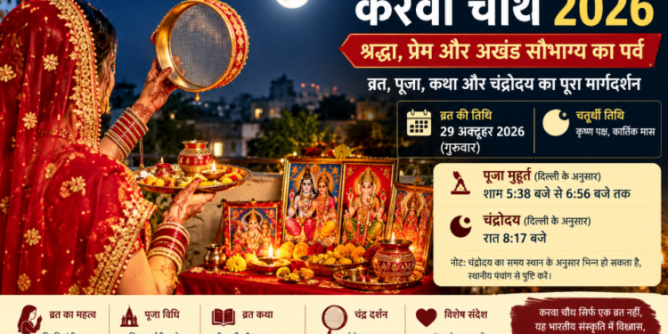 Karwa Chauth 2026 Date Shubh Muhurat Puja Vidhi Vrat Katha and Moonrise Time