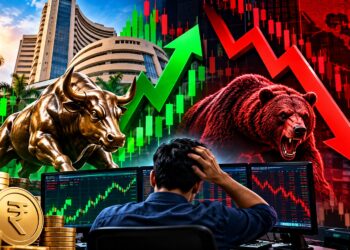 Share Market: शेयर बाजार में उतार-चढ़ाव 200 अंक की तेजी के बाद सेंसेक्स 300 अंक फिसला, निफ्टी भी लाल निशान में पहुंचा; ट्रेंट और इंडिगो के शेयरों में जोरदार उछाल