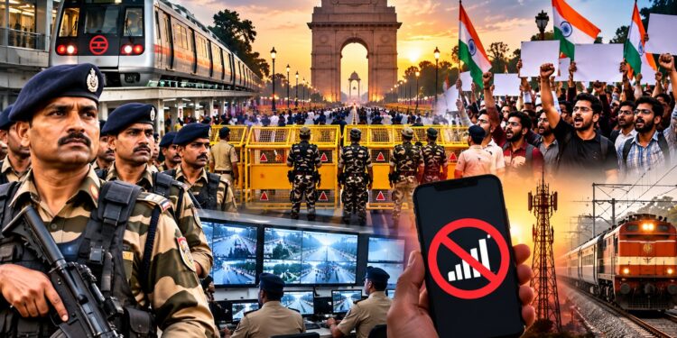 Delhi News: दिल्ली में CJP के प्रदर्शन से पहले हाई अलर्ट, 23 हजार अर्धसैनिक बल तैनात; मेट्रो, ट्रेन और इंटरनेट पर पाबंदियों की तैयारी