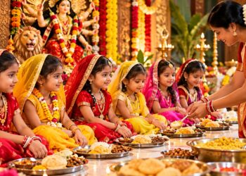 नवरात्रि में कन्या पूजन कैसे करें? कितनी कन्याओं को कराएं भोजन, जानें सही विधि, शुभ दिन और धार्मिक महत्व