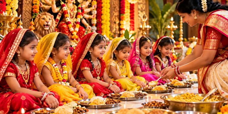 नवरात्रि में कन्या पूजन कैसे करें? कितनी कन्याओं को कराएं भोजन, जानें सही विधि, शुभ दिन और धार्मिक महत्व