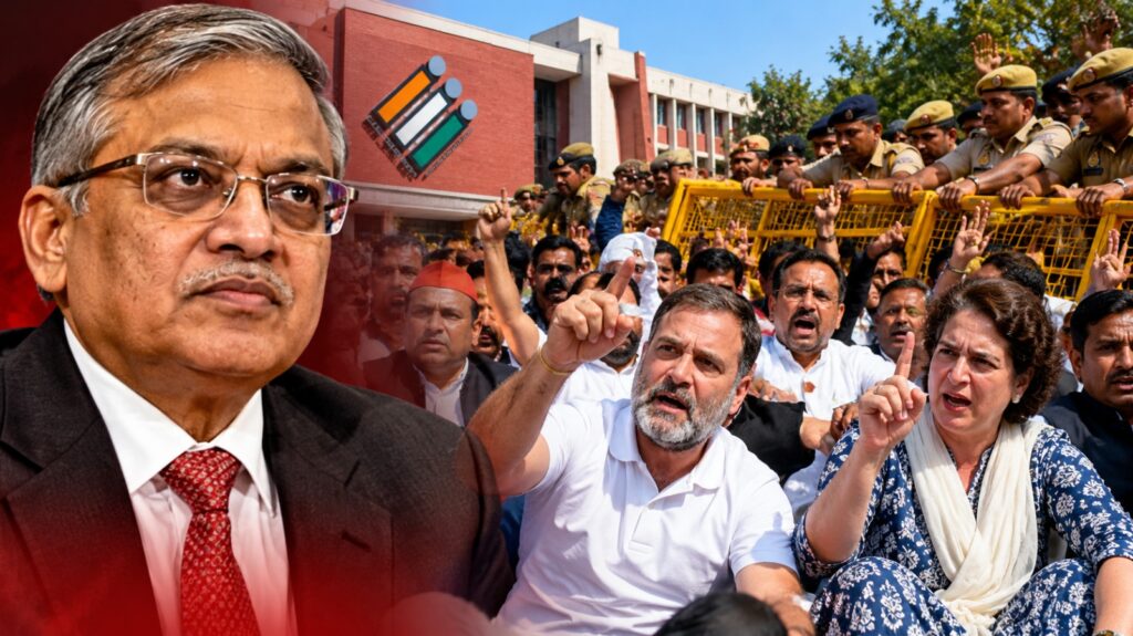 Major opposition protest against Gyanesh Kumar hours-long sit-in at Akashvani Bhavan will the INDIA bloc unite again over the SIR issue