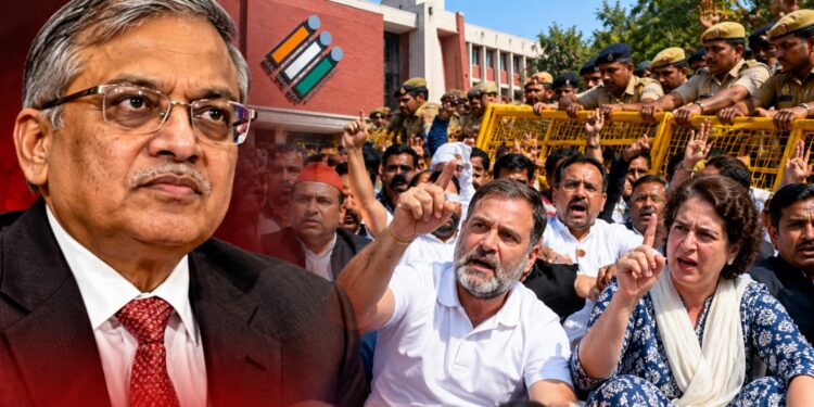 Major opposition protest against Gyanesh Kumar hours-long sit-in at Akashvani Bhavan will the INDIA bloc unite again over the SIR issue