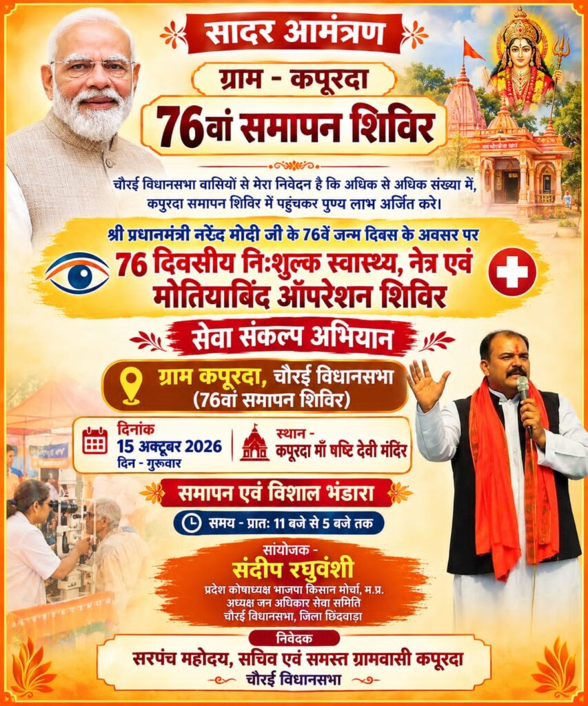 76 villages thousands of people in need and a commitment to service! Sandeep Raghuvanshi